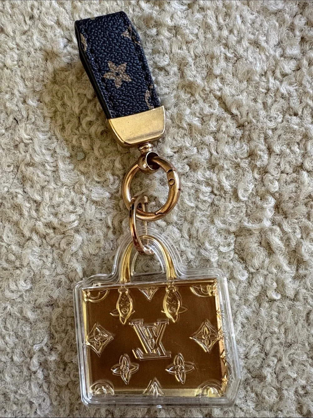 Gold Tote Key Holder /bagCharm